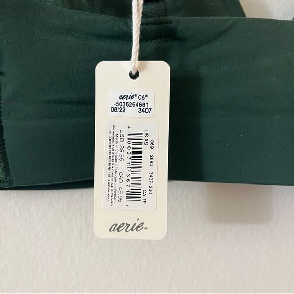 Aerie Dark Green Sycamore SMOOTHEZ Mesh Bralette Size‎ XS NWT - Picture 10 of 11